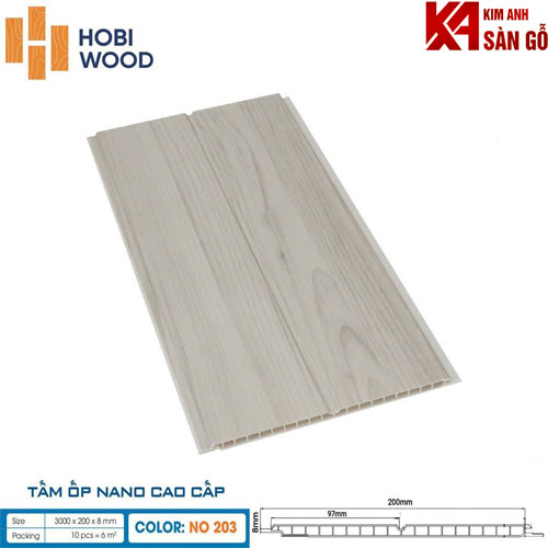 Tấm Ốp Tường Nano Hobi wood NO 203